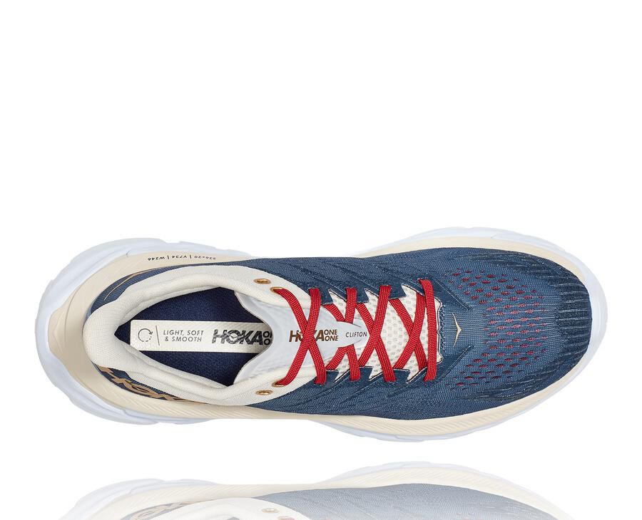 Zapatillas Running Hoka One One Hombre - Clifton Edge - Azules/Blancas - ISB237168